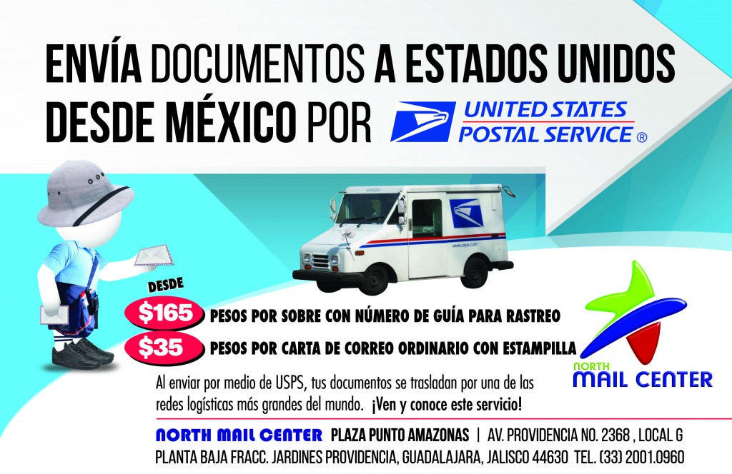 Envía tus documentos a Estados Unidos por USPS