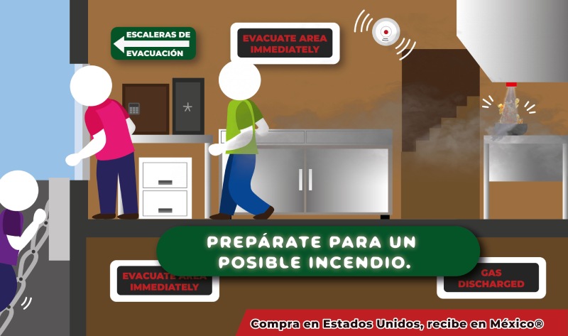 PREPÁRATE PARA UN POSIBLE INCENDIO.